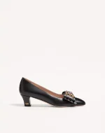 Valentino Bowow Pump In Kidskin With Studs 45Mm